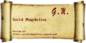 Gold Magdolna névjegykártya
