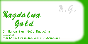 magdolna gold business card